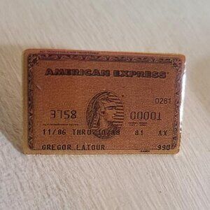 American Express Gold Card Vintage 1980's Lapel Pin Tie Tack Brooch